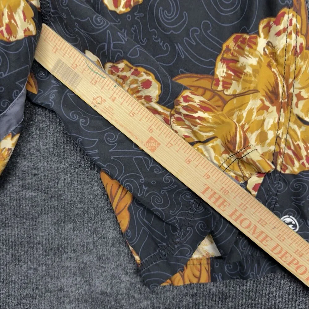 VTG Billabong Board Shorts Mens 34 Floral Hibiscus Swim Trunks 2000s Surf Y2K